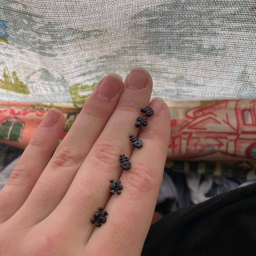 Tiny Black Earrings